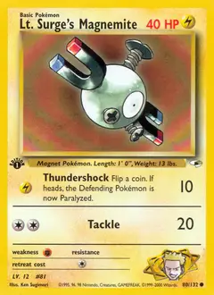 Lt. Surge's Magnemite, imagem de catálogo