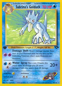 Sabrina's Golduck, imagem de catálogo