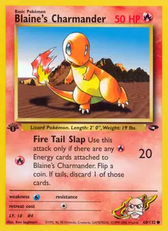 Blaine's Charmander, imagem de catálogo
