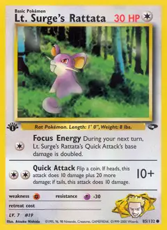 Lt. Surge's Rattata, imagem de catálogo