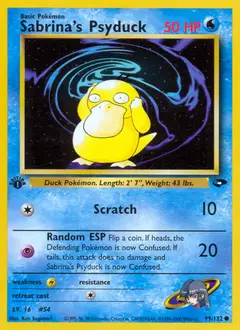 Sabrina's Psyduck, imagem de catálogo