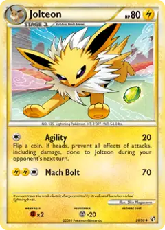 Jolteon, imagem de catálogo