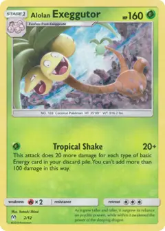 Alolan Exeggutor, imagem de catálogo