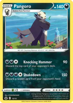 Pangoro, imagem de catálogo