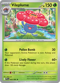 Vileplume, imagem de catálogo