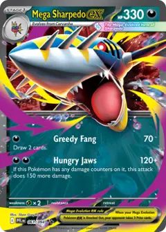 Mega Sharpedo ex, imagem de catálogo