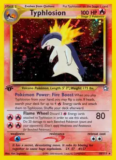 Typhlosion, imagem de catálogo