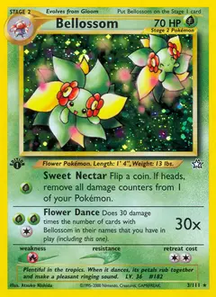 Bellossom, imagem de catálogo