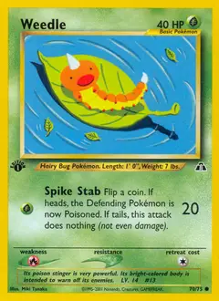 Weedle, imagem de catálogo