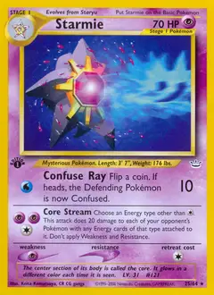 Starmie, imagem de catálogo