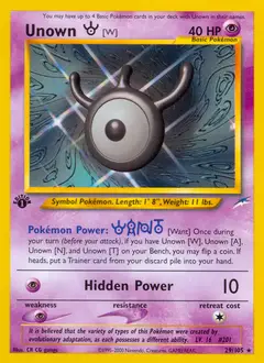 Unown [W], imagem de catálogo