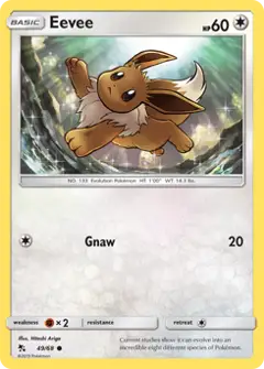 Eevee, imagem de catálogo