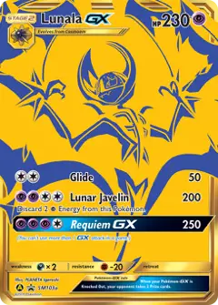 Lunala-GX, imagem de catálogo