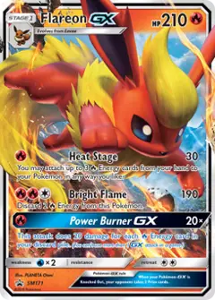 Flareon-GX, imagem de catálogo