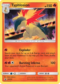 Typhlosion, imagem de catálogo