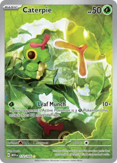 Caterpie, imagem de catálogo