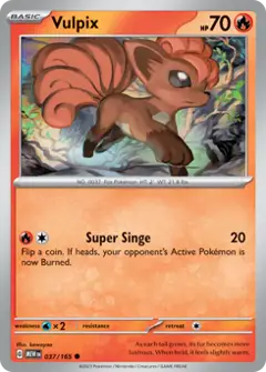 Vulpix, imagem de catálogo
