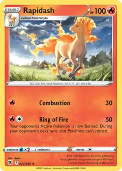 Rapidash, imagem de catálogo