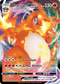 Charizard VMAX, imagem de catálogo