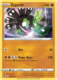 Zygarde, imagem de catálogo