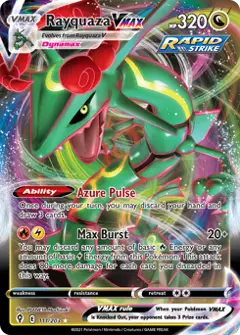 Rayquaza VMAX, imagem de catálogo
