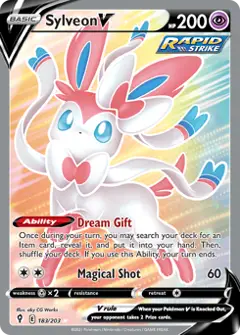 Sylveon V, imagem de catálogo