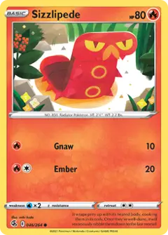 Sizzlipede, imagem de catálogo
