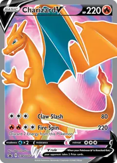 Charizard V, imagem de catálogo