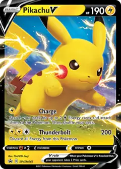 Pikachu V, imagem de catálogo