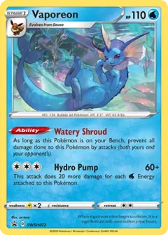 Vaporeon, imagem de catálogo