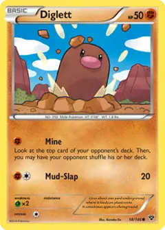 Diglett, imagem de catálogo