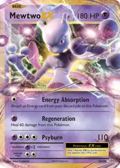 Mewtwo-EX, imagem de catálogo