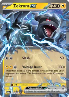 Zekrom ex, imagem de catálogo