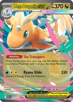 Mega Dragonite ex, imagem de catálogo