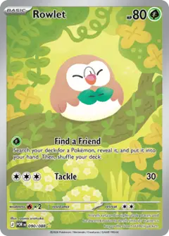 Rowlet, imagem de catálogo