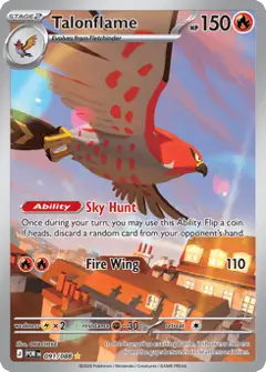 Talonflame, imagem de catálogo